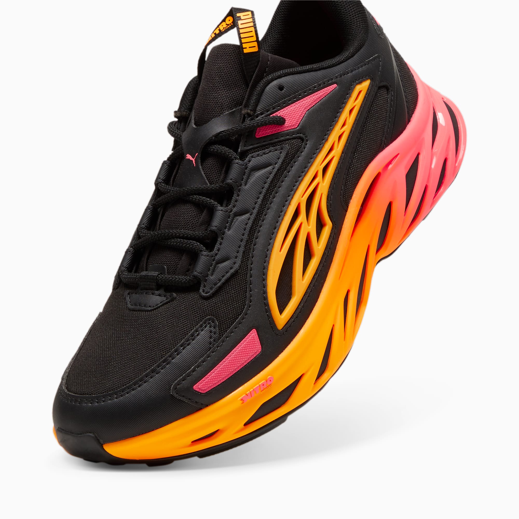 PUMA Exotek NITROâ¢ Fire Glow sneakers, Zwart